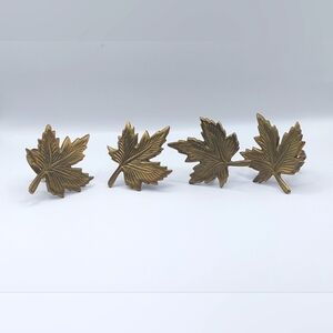 BRASS maple leaf napkin holder set of‎ 4
